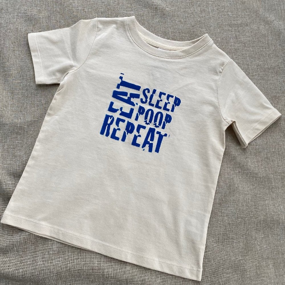 EAT | SLEEP | POOP | REPEAT IN BLUE